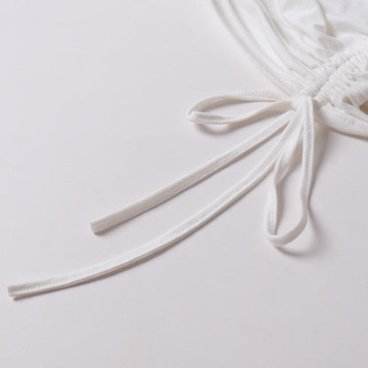 Tie Dye Print Tops Tee Bandage Long Sleeve Sexy Streetwear Summer Clothes Drawstring Slim T Shirt The Clothing Company Sydney