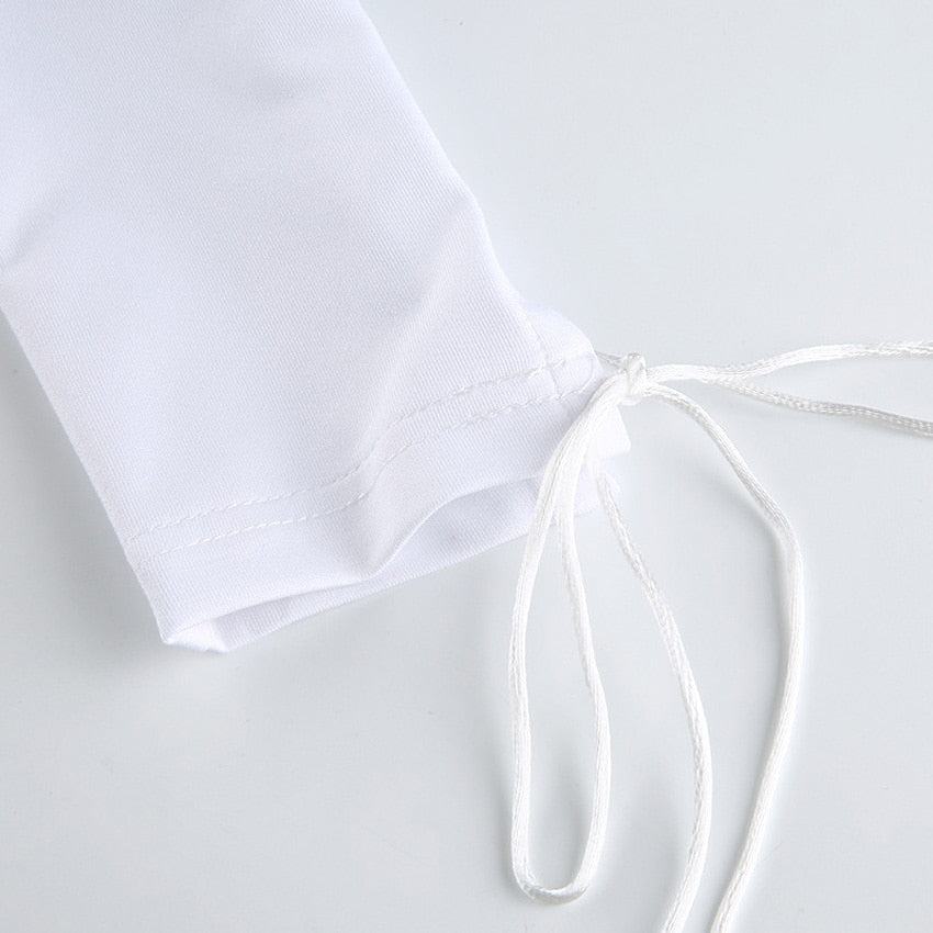 Tie Dye Print Tops Tee Bandage Long Sleeve Sexy Streetwear Summer Clothes Drawstring Slim T Shirt The Clothing Company Sydney