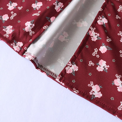 Wine Floral Dress Women Prairie Chic Spaghetti Strap Backless Chest Draped Lace Up Side Split Sexy Long Dress The Clothing Company Sydney