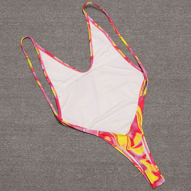 High Leg cut One Piece Swimsuit Thong Swimwear Trikini Backless Monokini Brazilian Bathing Suit The Clothing Company Sydney