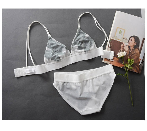 2 Piece Ultra-thin Wireless Lingerie set Fashion Sexy bra set push up bra brief Panties lingerie set The Clothing Company Sydney