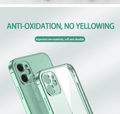 Classic Square Plate Frame Protection Soft Phone Case For iPhone 12 11 Pro XS Max X XR 6 6S 7 8 Plus SE Ultra Thin Clear Cover The Clothing Company Sydney