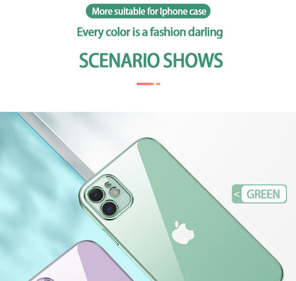 Classic Square Plate Frame Protection Soft Phone Case For iPhone 12 11 Pro XS Max X XR 6 6S 7 8 Plus SE Ultra Thin Clear Cover The Clothing Company Sydney