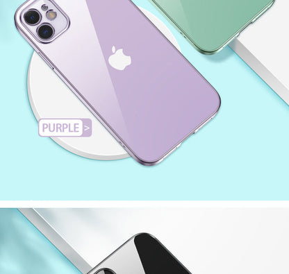 Classic Square Plate Frame Protection Soft Phone Case For iPhone 12 11 Pro XS Max X XR 6 6S 7 8 Plus SE Ultra Thin Clear Cover The Clothing Company Sydney