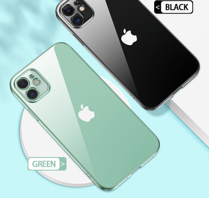 Classic Square Plate Frame Protection Soft Phone Case For iPhone 12 11 Pro XS Max X XR 6 6S 7 8 Plus SE Ultra Thin Clear Cover The Clothing Company Sydney