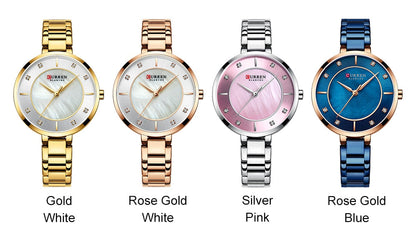 Ladies Fashion Luxury Rhinestone Dial Quartz Clock Water Resistant Stainless Steel Band Wristwatch Watch The Clothing Company Sydney