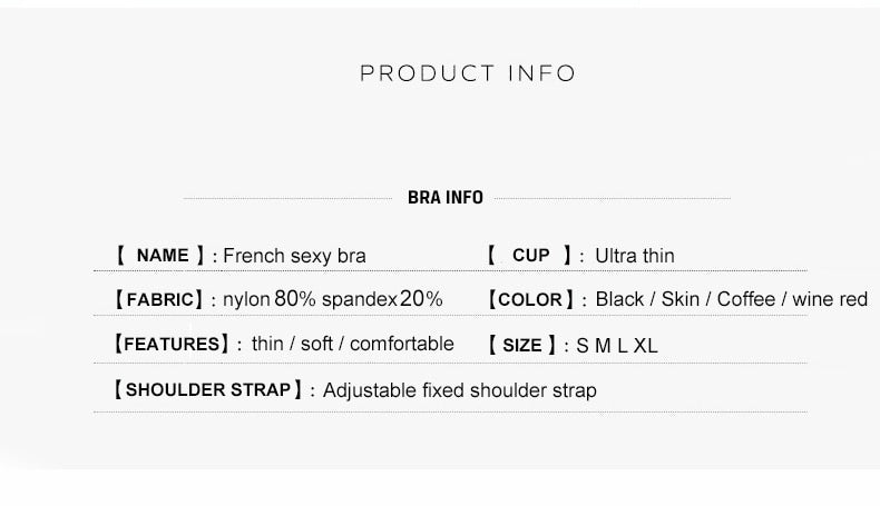 Bralette Wireless Lace Bra Soft Ultra-thin Top Seamless Underwear Sexy Top  3/4 Cup Intimates Lingerie The Clothing Company Sydney