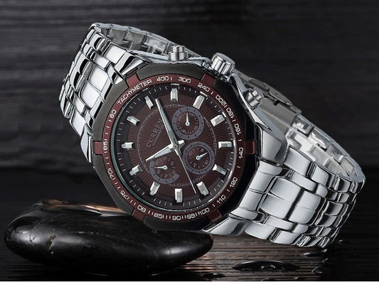 Luxury Casual Military Quartz Sports Wristwatch Full Steel Water Resistant Men's Watch The Clothing Company Sydney