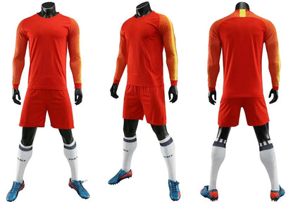 Adult Kids Soccer Long Sleeve Jersey Set Football Training Custom Uniforms Football Sports Set The Clothing Company Sydney