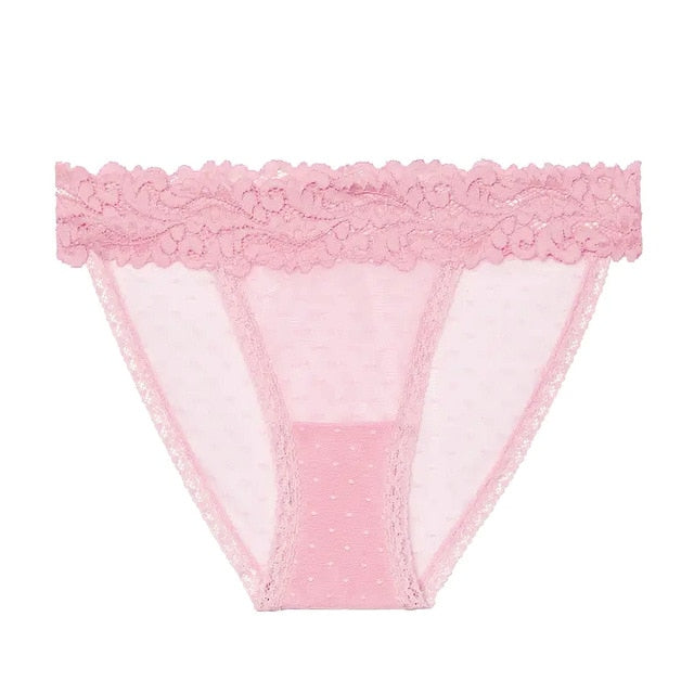 Dot Mesh Lace Underwear Low-waist Briefs Transparent intimates Lingerie Thong Sexy Panties The Clothing Company Sydney