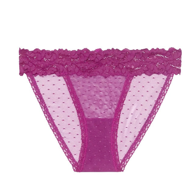 Dot Mesh Lace Underwear Low-waist Briefs Transparent intimates Lingerie Thong Sexy Panties The Clothing Company Sydney