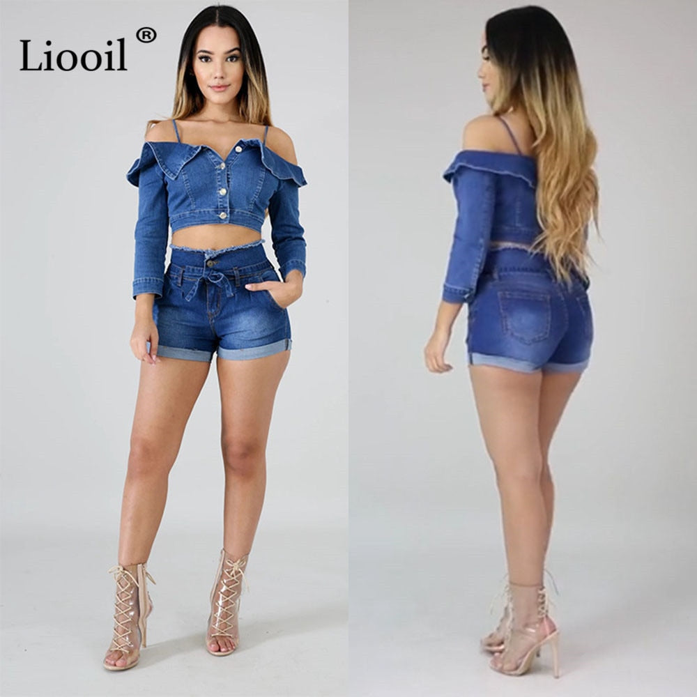 Casual Blue Denim High Waist Shorts Streetwear Cotton Lace-Up Sexy Slim Rave Jean Shorts With Pockets The Clothing Company Sydney