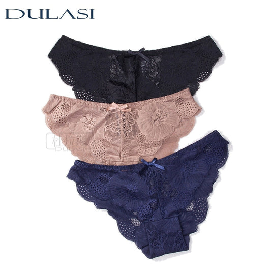 3 Pack Lace Panties Seamless Underwear Floral Cotton Mix Transparent Bikini Briefs The Clothing Company Sydney