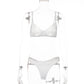 White Lingerie Bra Lace Patchwork Underwear Transparent Push up Bra and Thong Women Sexy Erotic Lingerie Set The Clothing Company Sydney