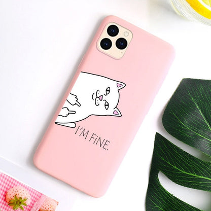 Cute Cat Case For IPhone SE 2020 Case Phone Bumper For Iphone 12 11 Pro max Mini 7 8 XR XS Max X 6 6s Plus 5 SE 5s Covers The Clothing Company Sydney