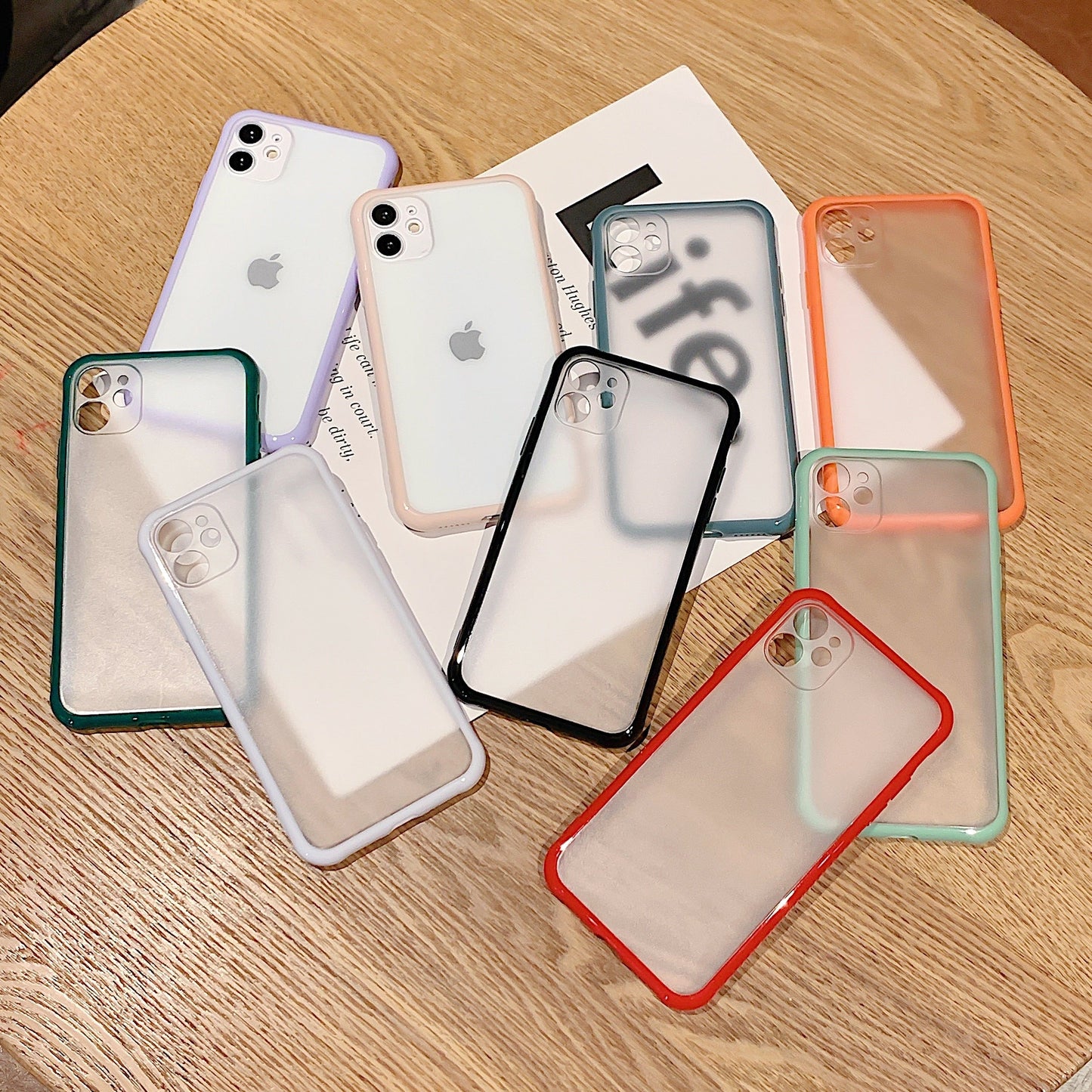 Shockproof Armor Transparent Phone Case For iPhone 12 11 Pro X Xs MAX XR 6 6s 7 8 Plus Camera Protection Candy Color Cover Case The Clothing Company Sydney