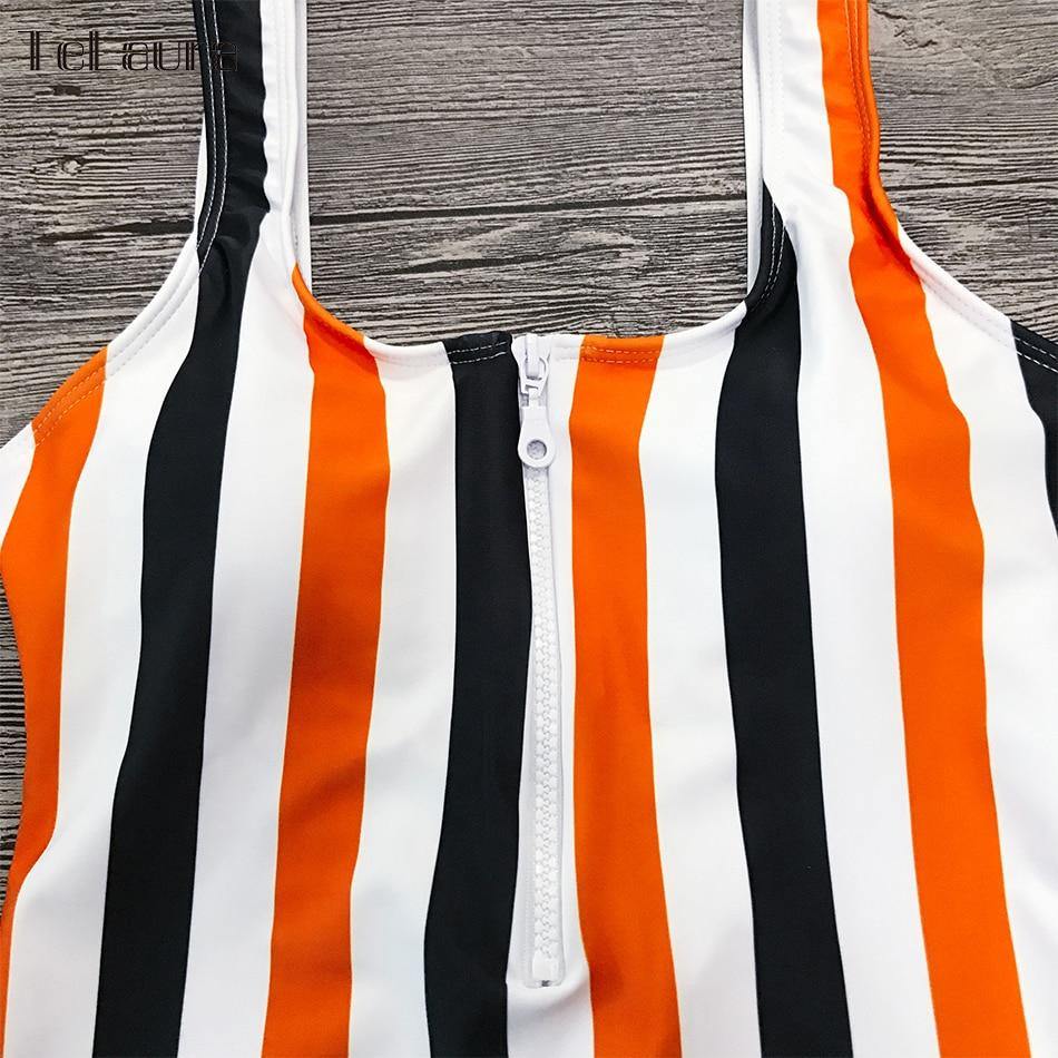 Printed One Piece Swimwear Swimsuit Sexy Monokini Padded Swim Suit Retro Bodysuit Bathing Suit High Cut Beach Wear The Clothing Company Sydney
