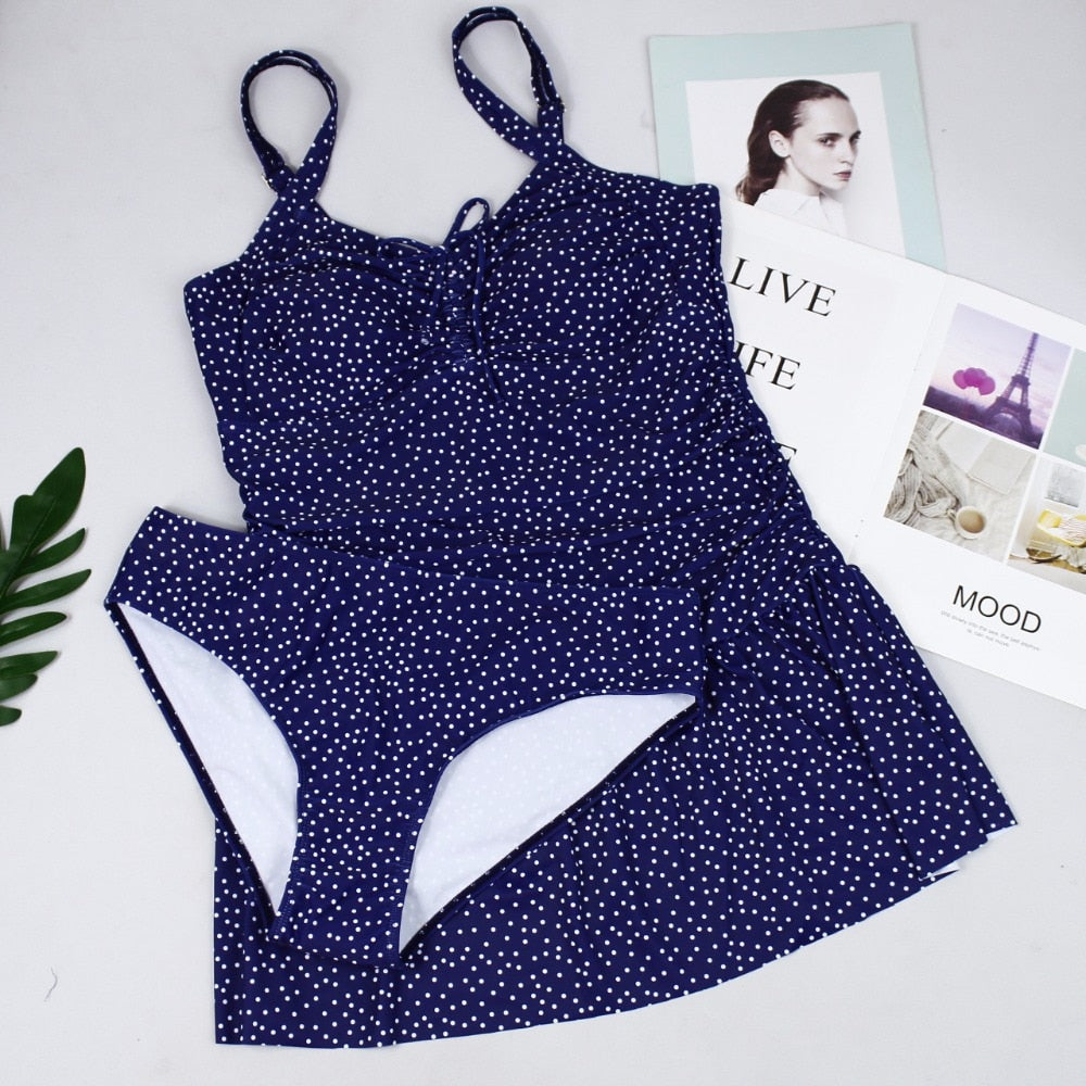 Vintage Print Plus Size Tankini Dress Bathing Suit Swimwear Skirt Bodysuit Monokini Swimsuit The Clothing Company Sydney