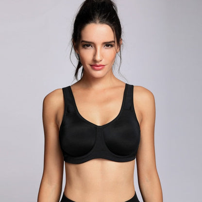 Women's Max Control Solid High Impact Plus Size Underwire Sports Bra The Clothing Company Sydney