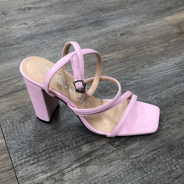 Block Heel Women Shoes Ladies Sandals High Heels White Pink Beige The Clothing Company Sydney