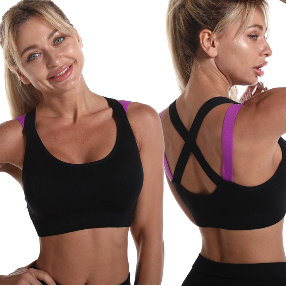 Seamless Fitness Sports Bra Women High Support Bralette Gym Yoga