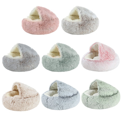 Super Soft Cat Dog Bed Kennel Winter Warm Round Dog Puppy Sleeping Cushion Long Plush Pet House The Clothing Company Sydney