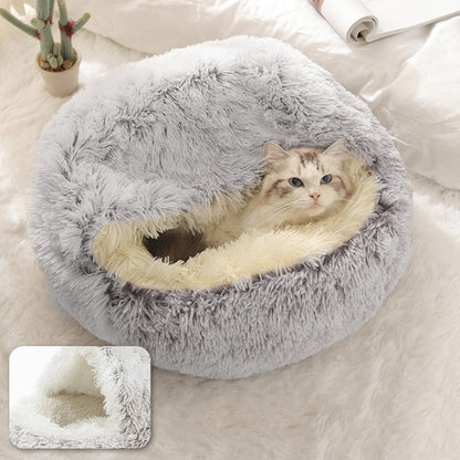 Super Soft Cat Dog Bed Kennel Winter Warm Round Dog Puppy Sleeping Cushion Long Plush Pet House The Clothing Company Sydney