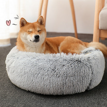 Super Soft Cat Dog Bed Kennel Winter Warm Round Dog Puppy Sleeping Cushion Long Plush Pet House The Clothing Company Sydney