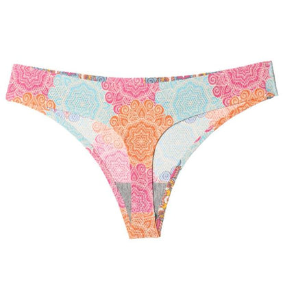 Floral Print underwear temptation low-waist seamless thong panties breathable underwear female G string lingerie The Clothing Company Sydney