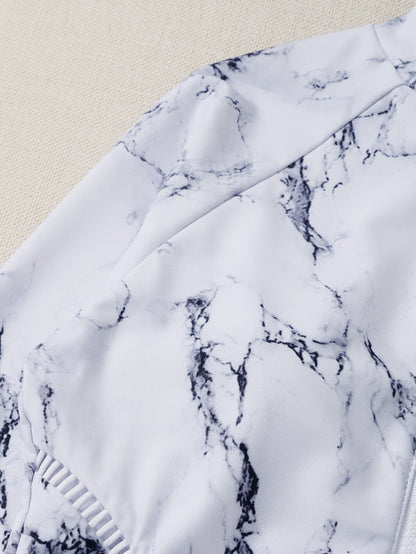 Summer Print Zipper One Piece Swimsuit Closed Long Sleeve Swimwear Sports Surfing Swimming Bathing Suit Beach Wear The Clothing Company Sydney