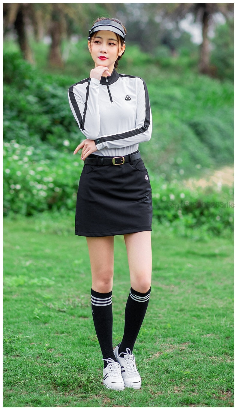 Long Sleeves Golf Shirt Ladies Spring Summer Sportswear Breathable Sports T-shirt Bottoming Tops The Clothing Company Sydney