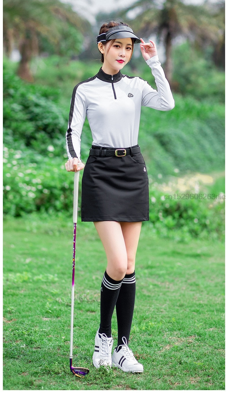 Long Sleeves Golf Shirt Ladies Spring Summer Sportswear Breathable Sports T-shirt Bottoming Tops The Clothing Company Sydney