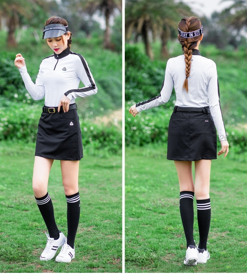 Long Sleeves Golf Shirt Ladies Spring Summer Sportswear Breathable Sports T-shirt Bottoming Tops The Clothing Company Sydney