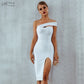 White Blue Bodycon Bandage Summer Elegant Black One Shoulder Strapless Celebrity Runway Party Dress The Clothing Company Sydney