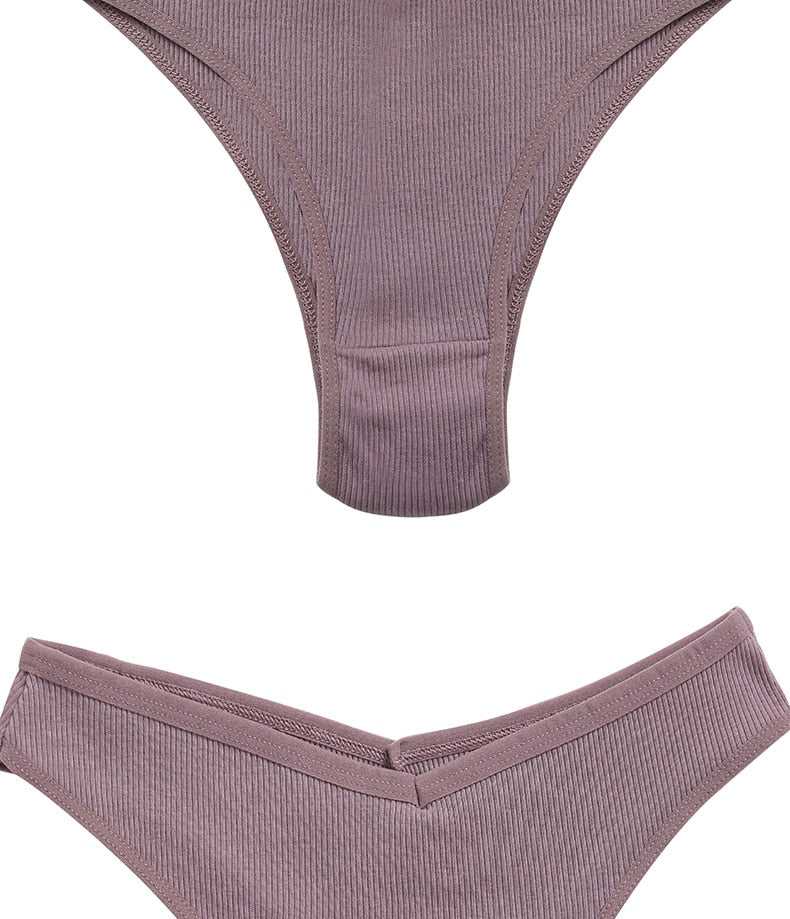 3 Pack Cotton Mix Lingerie Thongs Underwear Low-Rise Underpant Women's Panties Bikini Briefs The Clothing Company Sydney