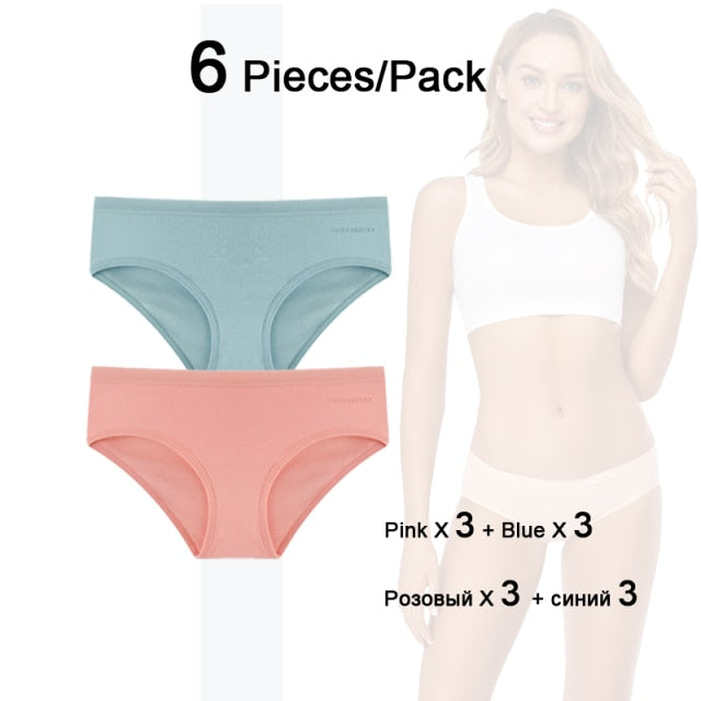 6 Pack Women's Cotton Mix Panties Low-Rise Comfortable Underwear Solid Color Breathable Briefs Seamless Intimates The Clothing Company Sydney