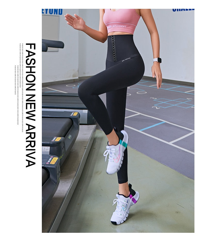 Fitness Corset Push Hip Postpartum High Waist Yoga Pants Workout Seamless Leggings Sportswear Gym Running Training Tights The Clothing Company Sydney