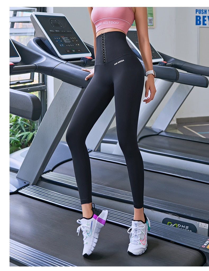 Fitness Corset Push Hip Postpartum High Waist Yoga Pants Workout Seamless Leggings Sportswear Gym Running Training Tights The Clothing Company Sydney
