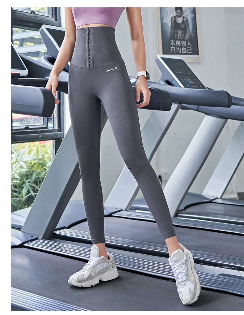 Fitness Corset Push Hip Postpartum High Waist Yoga Pants Workout Seamless Leggings Sportswear Gym Running Training Tights The Clothing Company Sydney