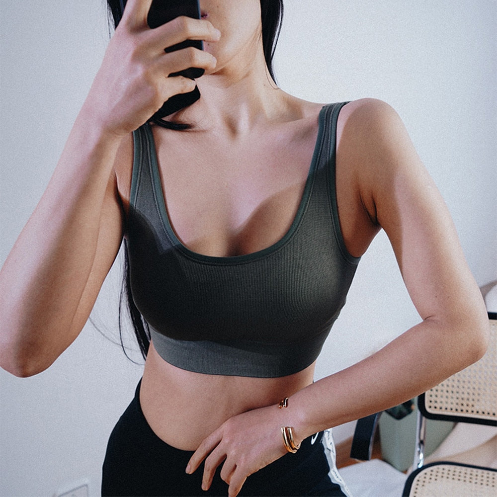 Tube Crop Top Seamless Underwear V-Back Wrapped Chest Streetwear Sleeveless Fitness Bandeau Bra Bralette The Clothing Company Sydney