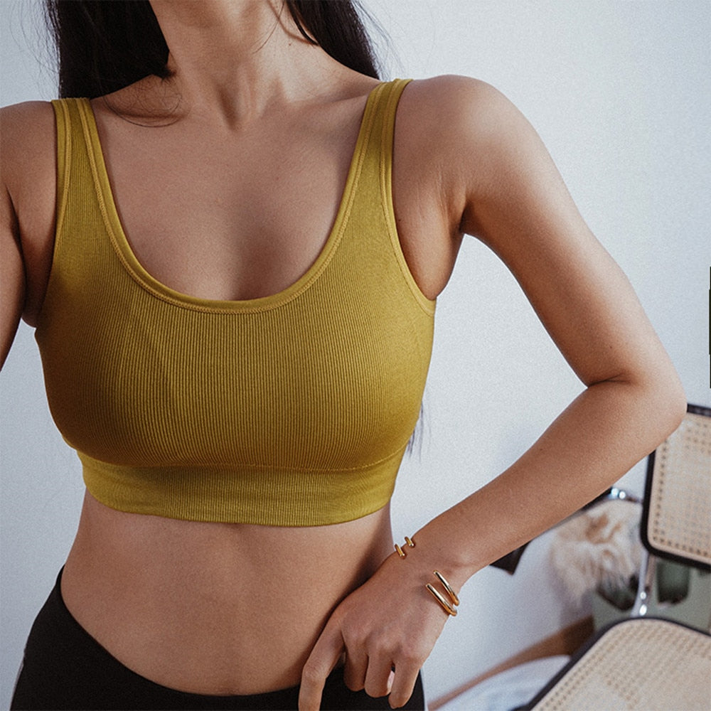 Tube Crop Top Seamless Underwear V-Back Wrapped Chest Streetwear Sleeveless Fitness Bandeau Bra Bralette The Clothing Company Sydney