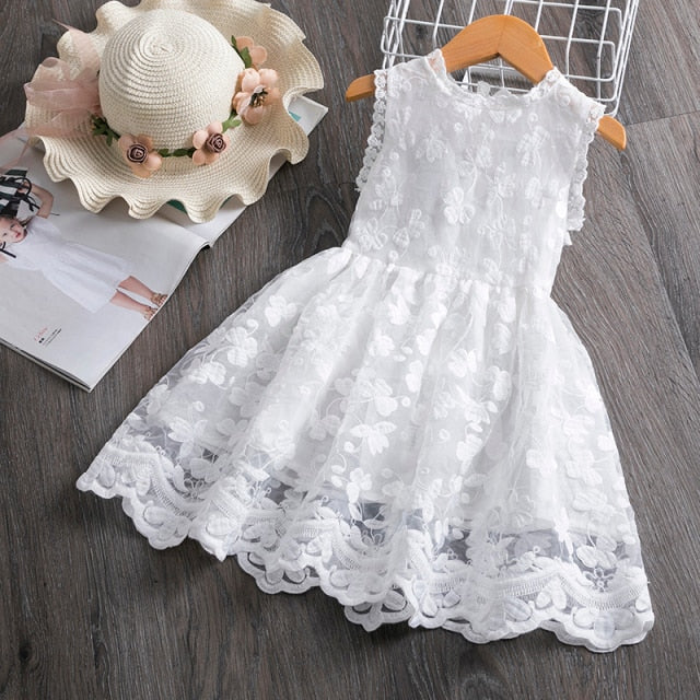 Girls Floral Fashion Children's Lace Princess Party Fluffy Cake Smash Dress Kids Baby Summer Dresses The Clothing Company Sydney