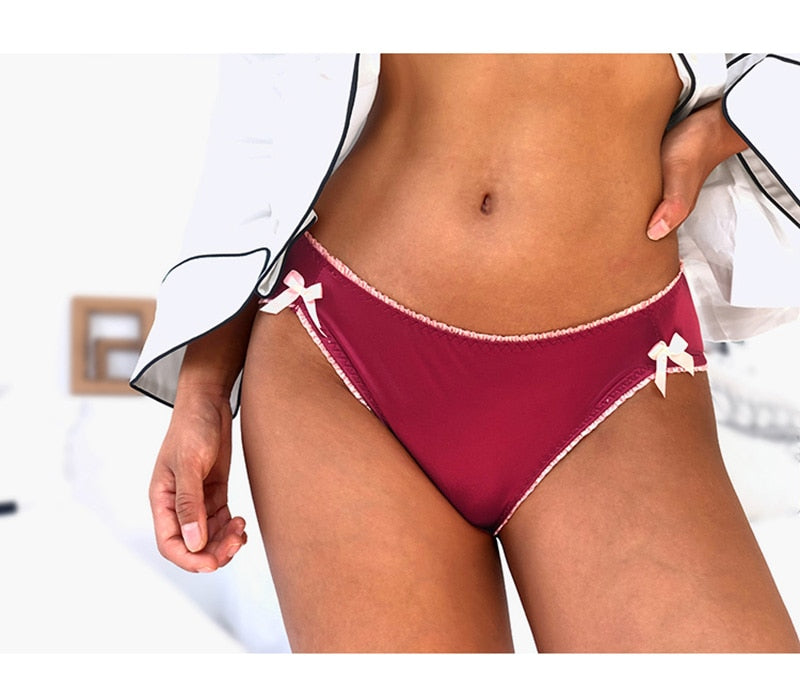 Women's Sport Panties Underwear Seamless Cotton Briefs Low Waist