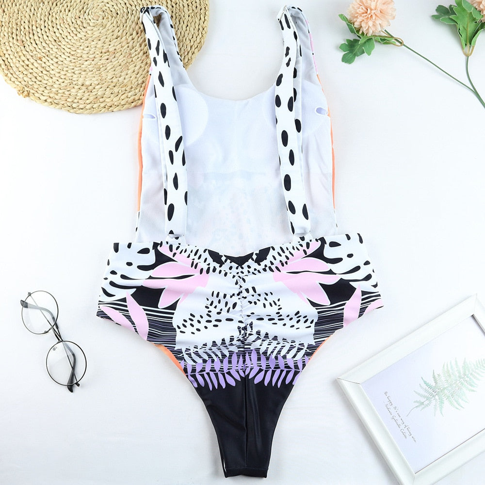 2 Piece Swimwear Leopard Swimsuit Bathing Suit Retro Swimsuit Vintage Beach wear Surfing Long Sleeve Bikini Set The Clothing Company Sydney