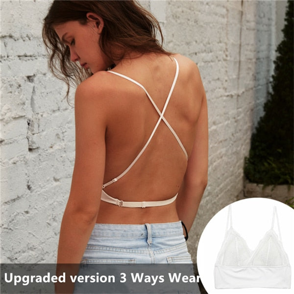 3 Style Wireless Underwear U-Shape Big Backless Gather Push Up Lingerie Seamless Bralette Bra The Clothing Company Sydney