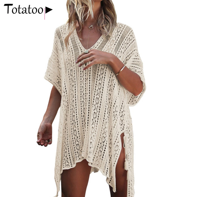 Backless Knitted Summer Long Sleeve Open Back See Through Beach Cover Mini Dress Clubwear The Clothing Company Sydney