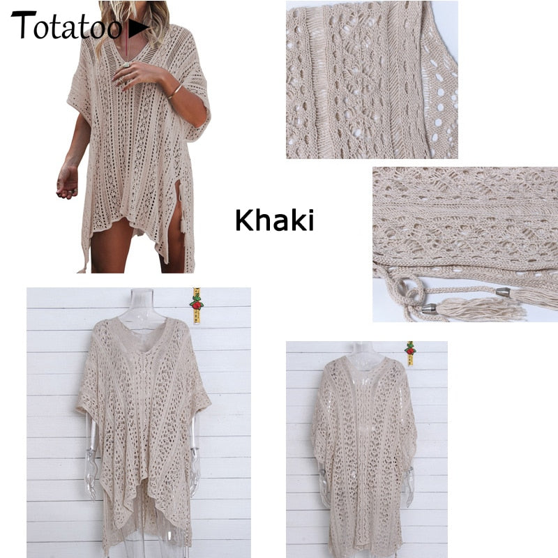 Backless Knitted Summer Long Sleeve Open Back See Through Beach Cover Mini Dress Clubwear The Clothing Company Sydney