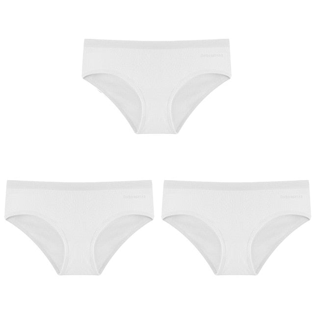 3 Pack Women's Panties Cotton Underwear Solid Color Briefs Girls Low-Rise Soft Panty Underpants Lingerie The Clothing Company Sydney