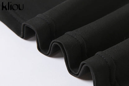 Solid Asymmetrical Two Piece One Shoulder Tracksuit Crop Tops+Elastic Bike Shorts Sporty Matching Suits Casual Outfit Set The Clothing Company Sydney