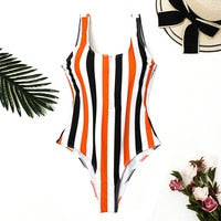 Sexy Deep V neck Swimwear Print Backless Bandage Cut Out Monokini One Piece Swimsuit Women bathing suit The Clothing Company Sydney